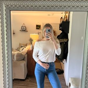 United Colors of Benetton Off the shoulder white top